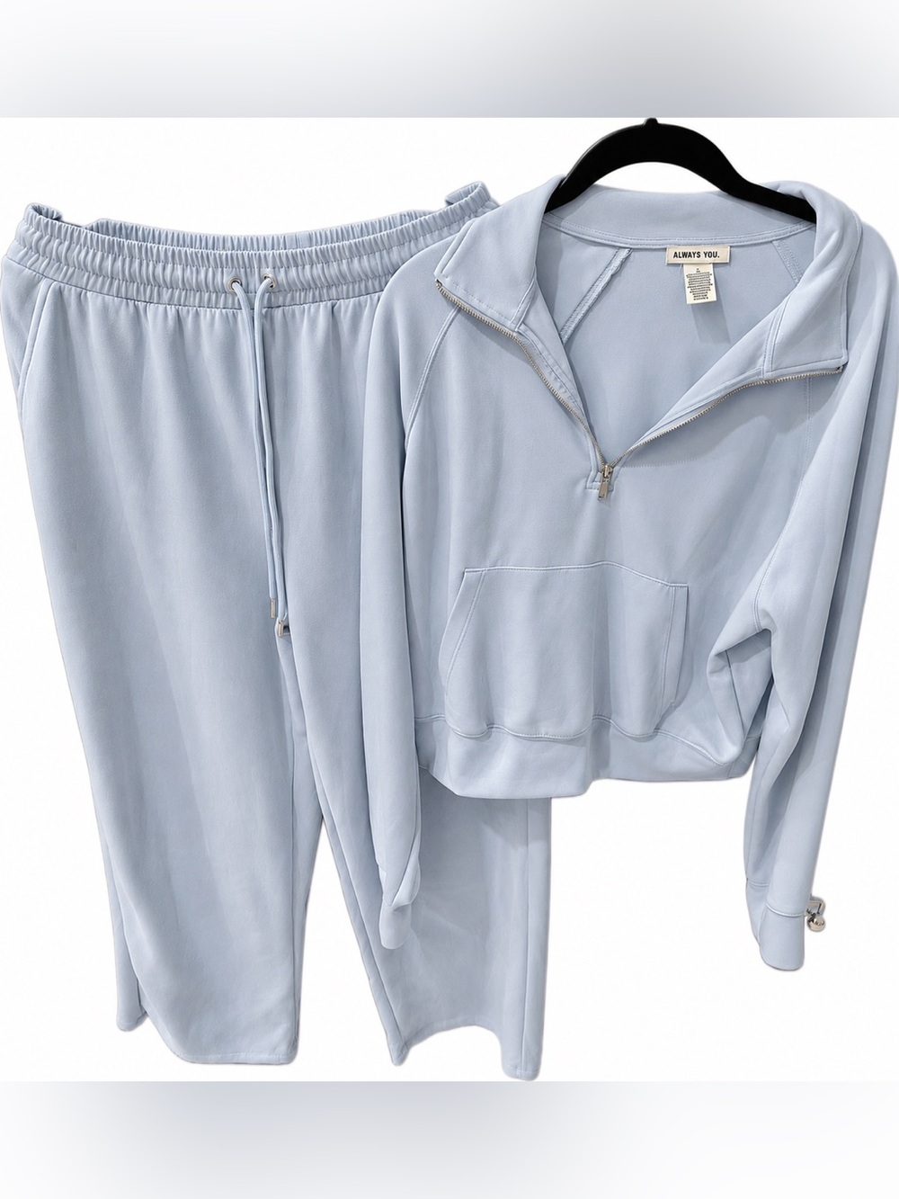 Always Light Blue Half-Zip Sweatshirt & Joggers Set